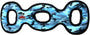 Tuffy Ultimate 3-Way Tug Dog Toy, Camo Blue
