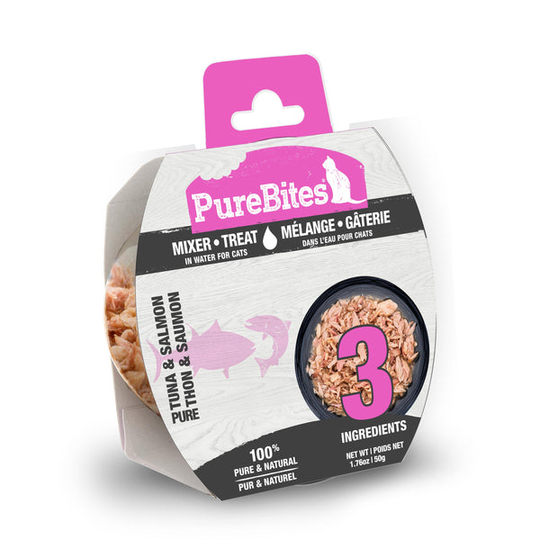 PureBites Mixers 100% Tuna & Salmon in Water Cat Food Toppers & Treats