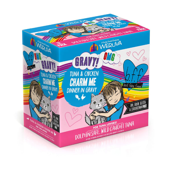 BFF OMG GRAVY Tuna & Chicken Charm Me Dinner in Gravy Wet Cat Food Pouch