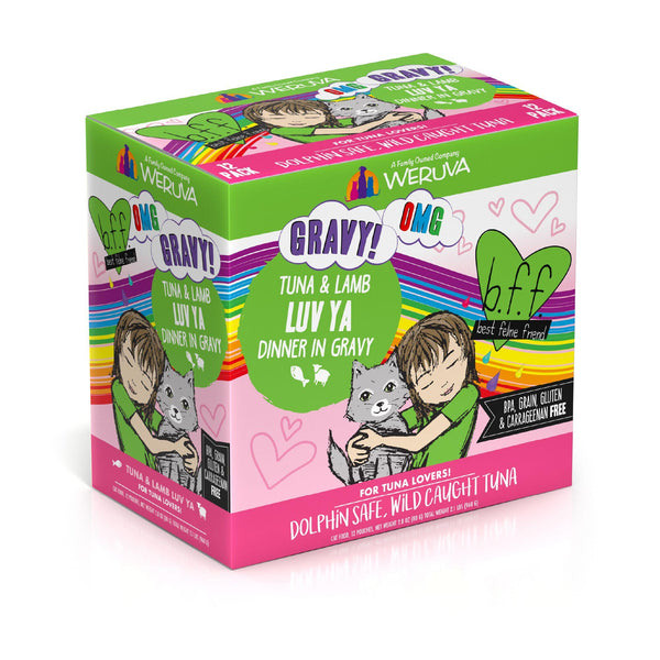 BFF OMG GRAVY Tuna & Lamb Luv Ya Dinner in Gravy Wet Cat Food Pouch