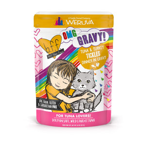BFF OMG GRAVY Tuna & Turkey Tickles Dinner in Gravy Wet Cat Food Pouch