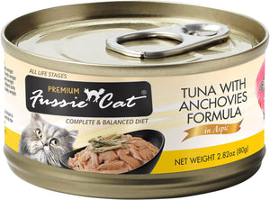 Fussie Cat Premium Tuna with Anchovies in Aspic Grain-Free Wet Cat Food Can