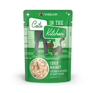 Cats in the Kitchen Chick Magnet Chicken & Mackerel in Gravy Wet Cat Food Pouch