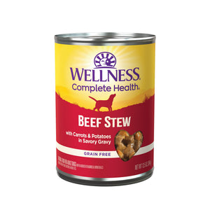 Wellness Complete Health Beef Stew Grain-Free Wet Dog Food Can