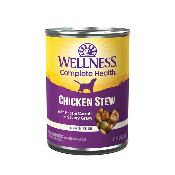 Wellness Ragoût maison Poulet avec pois et carottes Sans céréales Nourriture humide pour chiens en boîte