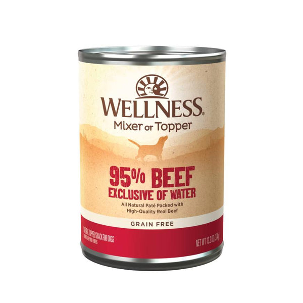 Wellness 95% bœuf Nourriture humide sans céréales pour chiens en conserve