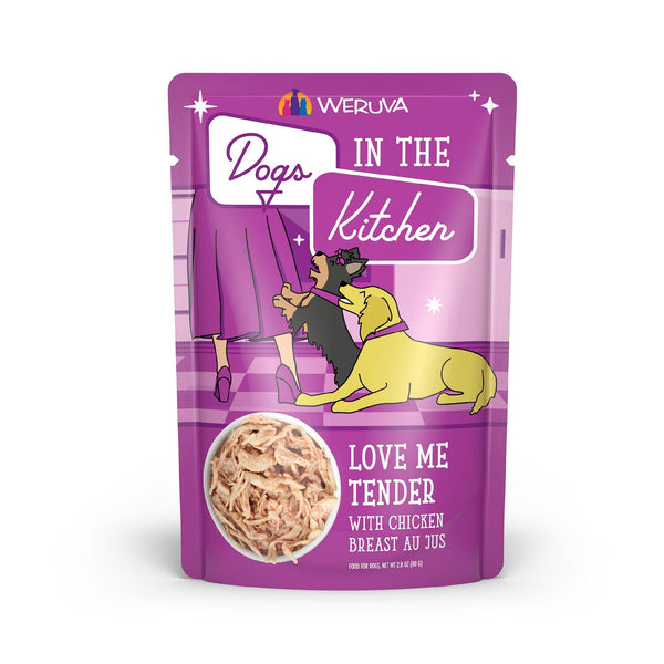 Dogs in the Kitchen Love Me Tender avec blanc de poulet au jus Sachet de nourriture humide pour chiens