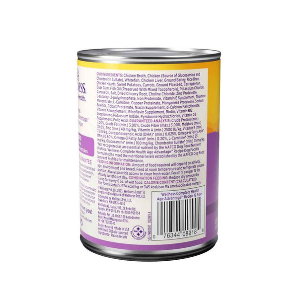 Wellness Complete Health Age Advantage Adult 7+ Chicken & Sweet Potato Wet Dog Food Can