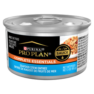 Purina Pro Plan Complete Essentials Seafood Stew Entree in Sauce Wet Cat Food Can