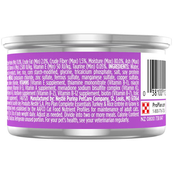 Purina Pro Plan Saveur Entrée à la Dinde et au Riz pour Chat Adulte en Sauce en Conserves