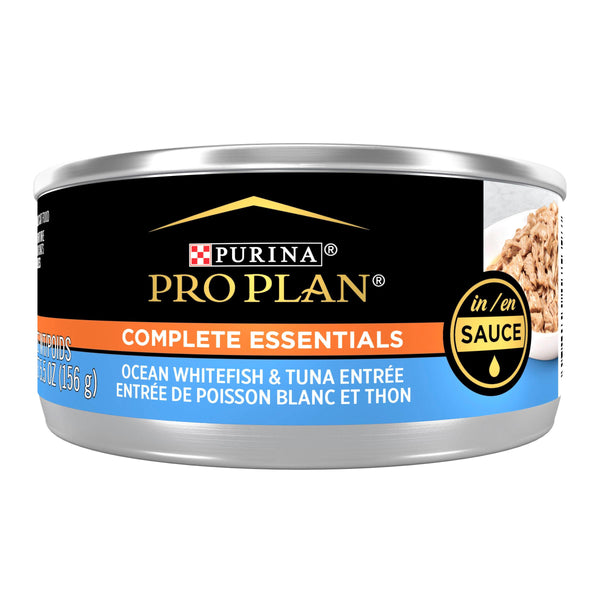Nourriture en conserve pour chat Purina Pro Plan Adulte Entree aux œufs de mer blanc et thon en sauce