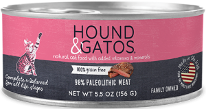Hound & Gatos Original Paleolithic Diet Formula Grain-Free Canned Cat Food