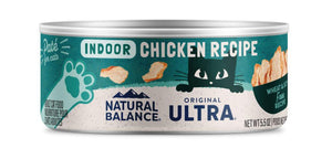 Natural Balance Original Ultra Indoor Chicken Recipe Wet Cat Food Can
