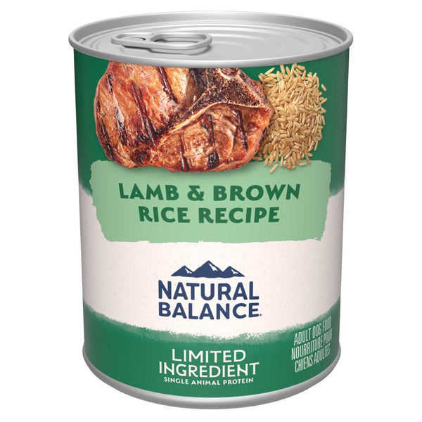 Natural Balance Limited Ingredient Lamb & Brown Rice Recipe Wet Dog Food Can