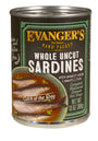Evanger's Hand Packed Catch of the Day Whole Uncut Sardines Wet Dog Food Can