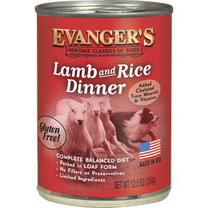 Evanger's Heritage Classics Dîner Agneau et Riz Nourriture humide pour chiens en conserve