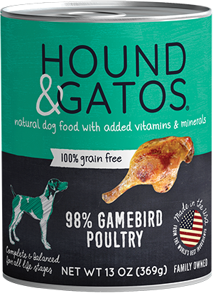 Hound & Gatos Gamebird Formula Grain-Free Canned Dog Food