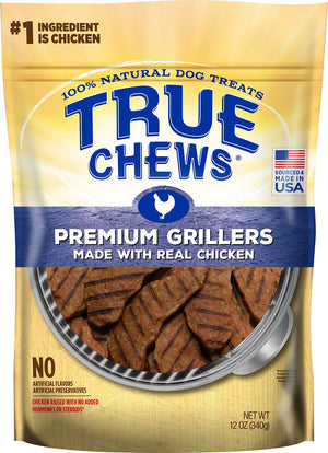True Chews Premium Grillers with Real Chicken Dog Treats, 12-oz