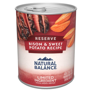 Natural Balance Limited Ingredient Reserve Bison & Sweet Potato Recipe Wet Dog Food Can