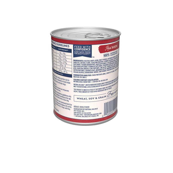 Natural Balance Limited Ingredient Reserve Bison & Sweet Potato Recipe Wet Dog Food Can