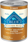Blue Buffalo BLUE Homestyle Recipe Turkey Meatloaf Dinner with Garden Vegetables Adult Wet Dog Food Can