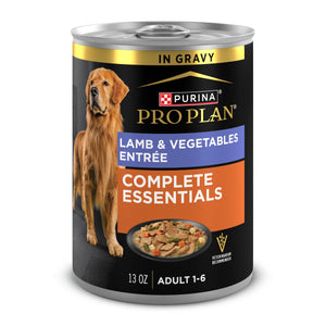 Purina Pro Plan Savor Tranches d'agneau et légumes en sauce Entrée adulte Pâté pour chiens en conserve