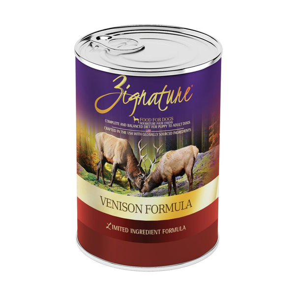 Zignature Venison Limited Ingredient Formula Wet Dog Food Can