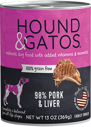 Hound & Gatos Pork Formula Grain-Free Canned Dog Food