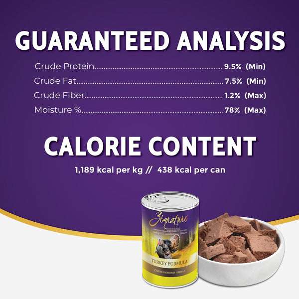 Zignature Turkey Limited Ingredient Formula Wet Dog Food Can