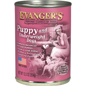 Evanger's Heritage Classics Puppy Wet Dog Food Can