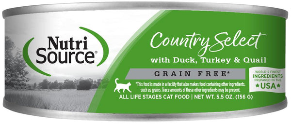 Nourriture en conserve pour chats NutriSource sans grains Country Select