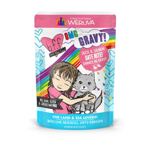 BFF OMG GRAVY Duck & Salmon Date Nite! Dinner in Gravy Wet Cat Food Pouch
