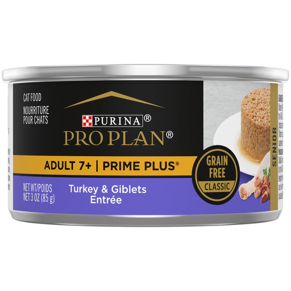 Purina Pro Plan Prime Plus Turkey & Giblets Entree Adult 7+ Wet Cat Food Can