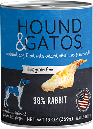 Hound & Gatos Rabbit Formula Grain-Free Canned Dog Food