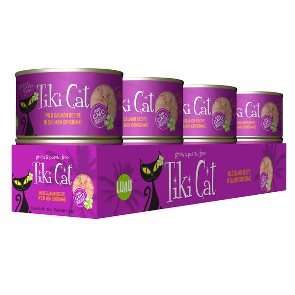 Tiki Cat Luau Wild Salmon Recipe in Salmon Consomme