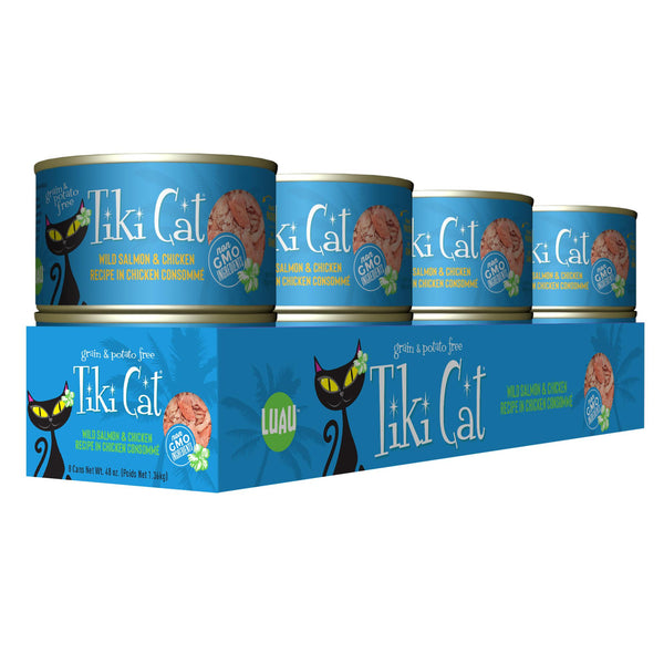 Tiki Cat Luau Wild Salmon & Chicken Recipe in Chicken Consomme