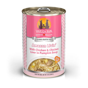 Weruva Classic Dog Amazon Livin' with Chicken & Chicken Liver in Pumpkin Soup Wet Dog Food Can