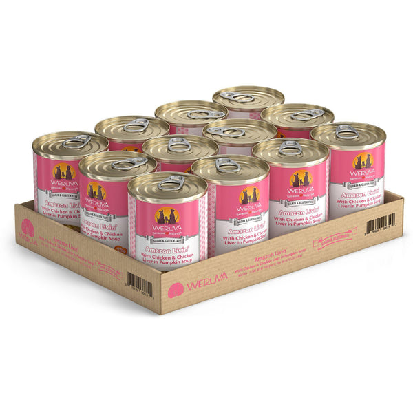 Weruva Classic Dog Amazon Livin' Poulet et Foie de poulet dans soupe à la citrouille Nourriture humide pour chiens en boîte