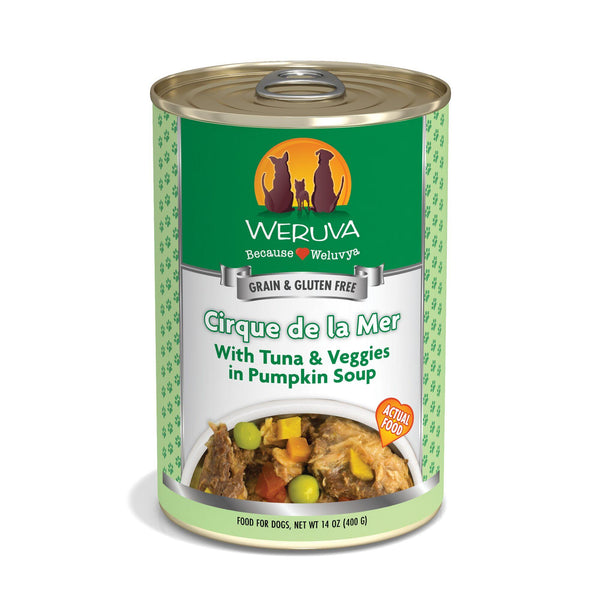 Weruva Classic Dog Cirque de la Mer with Tuna & Veggies in Pumpkin Soup Wet Dog Food Can
