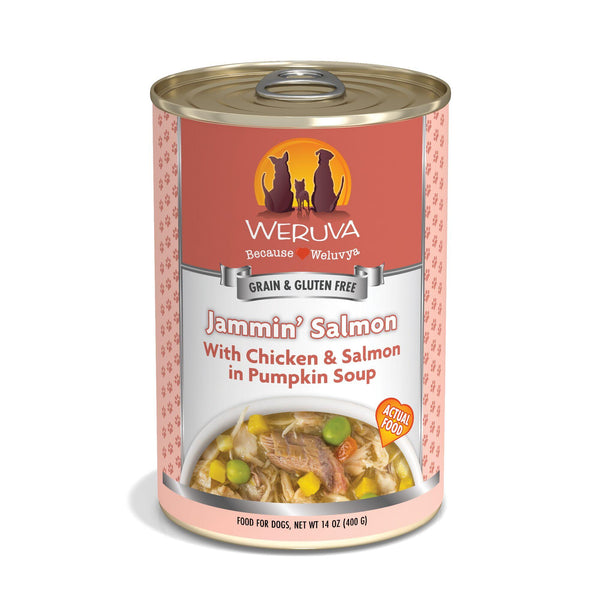 Weruva Classic Dog Jammin' Salmon with Chicken & Salmon in Pumpkin Soup Wet Dog Food Can