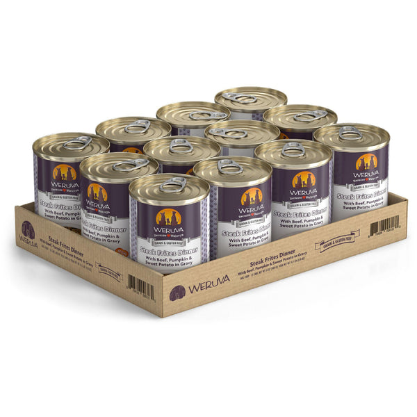 Weruva Classic Dog Steak Frites Dinner with Beef, Pumpkin & Sweet Potato in Gravy Wet Dog Food Can