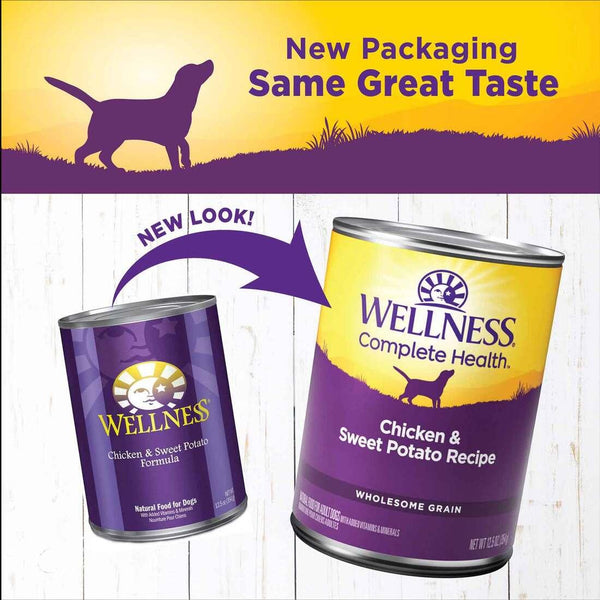 Wellness Complete Health Chicken & Sweet Potato Wet Dog Food Can