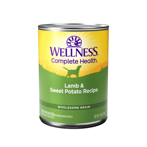 Wellness Complete Health Lamb & Sweet Potato Wet Dog Food Can