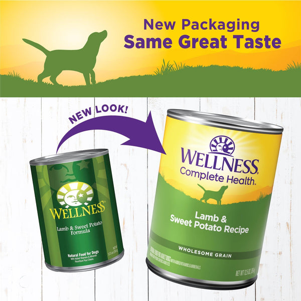 Wellness Complete Health Lamb & Sweet Potato Wet Dog Food Can