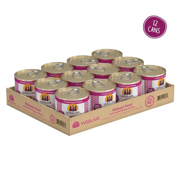 Weruva Classic Cat Mideast Feast with Grilled Tilapia in Gravy Wet Cat Food Can