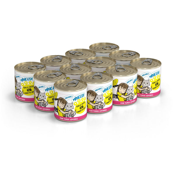BFF MINCED Tuna & Chicken 4Eva Dinner in Gravy Wet Cat Food Can