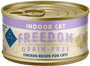 Blue Buffalo BLUE Freedom Indoor Recette Poulet pour chats adultes Sans céréales Pâtée en boîte