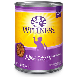 Wellness Complete Health Pate Turkey & Salmon Formula Grain-Free Wet Cat Food Cans