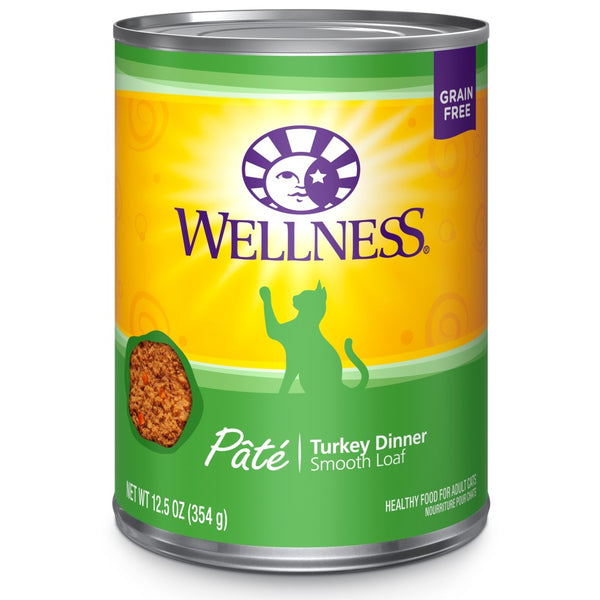 Wellness Complete Health Pate Turkey Formula Grain-Free Wet Cat Food Cans