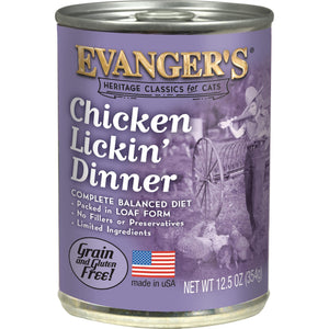 Evanger's Heritage Classics Chicken Lickin' Dinner Wet Cat Food Can